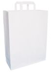 Paper Carrier Bag, 16" White, Paper Handle (Box 250)