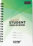 Ogham Range Student Sign-In Book GDPR Compliant