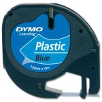 Dymo LetraTag Tape 12mm Plastic Blue
