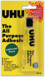 UHU All Purpose Adhesive Glue Tube 32ml Carded Solvent Free