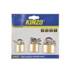 Kinzo Padlock Set, 3 Locks 40mm 30mm & 25mm