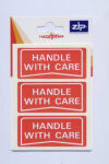 ZIP Labels in Hang Pack "HANDLE WITH CARE"