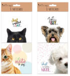 Tallon Note Cards "Cats & Dogs" 8 Cards Per Pack. 135x135mm (Outer 12)
