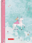 Brunnen A4 Premium Spiral Notebook 160 page 70gsm "Princess Unicorn"