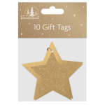 Tallon Gift Tag. Gold Star. 10 Per pack (Outer 12)