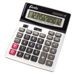 Forofis Calculator Maxi Desk Size 12 Digit Dual Power