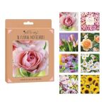 Tallon Note Cards "Floral" 8 Cards Per Pack. Blank. (Outer 12)
