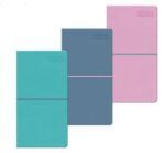 Moleskin Style Slimline 2025 Diary Week to View. Elasticated Closure 3 Asstd Colours (Display 20)