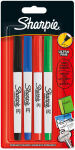 Sharpie Permanent Markers, Ultra-Fine Point, 4 Assorted Classic Colours (Outer 12)