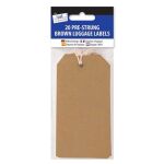 Tallon Pre Strung Luggage Tags Brown x20 (Outer 12)