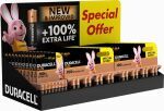 Duracell 1 Counter Display. Contains 24 x 8 Pack AA Batteries & 10 X 8 pack AAA Batteries