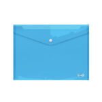Forofis Button Wallet A4 Translucent Blue. 100 Sheet Capacity (Outer 12)