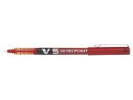 Pilot Hi-Tecpoint V5 Rollerball Pen 0.5mm Red (Box 12)