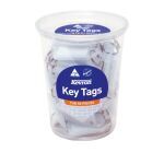 Kevron Key Tags Clear, Tag size: 56x30mm (Tub 50)