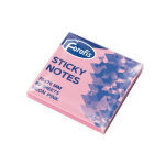 Forofis Sticky Notes 76mm x 76mm Neon Pink, 100 Sheets. Pk 12
