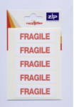 Zip Hang Pack Labels "Fragile" (Outer 20)