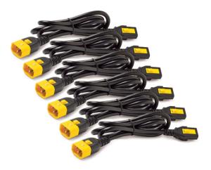 Power Cord Kit (6 ea), Locking, C13 to C14, 0.6m