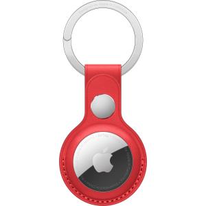 Airtag Leather Key Ring - Red