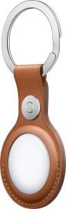 Airtag Leather Key Ring - Saddle Brown