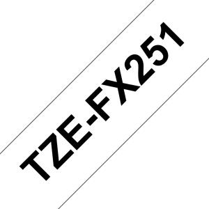 Flexible Tape 24mm Black On White (tze-fx251)
