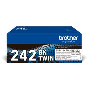 Toner Cartridge - Tn242bk - 2 X 2500 Pages - Black - Twin Pack