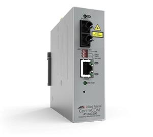 Ethernet PoE+ Media&Rate Converter 10/100/1000T to 100FX (SC) 2 km MMF industrial temperature