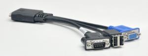 Keyboard / Video / Mouse (KVM) Cable 4 Pin USB Type A Db-9 Hd-15 For Nextscale Nx360 M4
