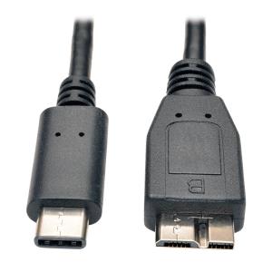 TRIPP LITE USB 3.1 Gen 2 (10 Gbps) Cable USB Type-C (USB-C) to USB 3.0 Micro-B (M/M) 3 ft 91cm