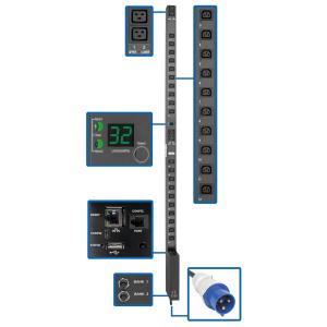 SINGL-PHASESWITCHEDPDU 7.4KW 32A BLUE 230V 10FT. CORD