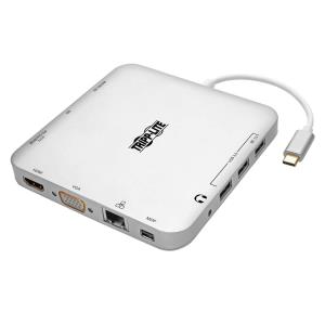 TRIPP LITE Docking Station USB-C - HD15 / HDMI / MINI DP / 3x USB 3.0 / MICRO SD, SD / RJ45 / USB C / 3.5mm - 60w Power delivery