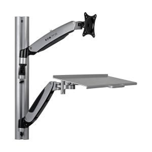 TRIPP LITE Single-Display Sit-Stand Wall-Mount Workstation with Thin-Client Mount