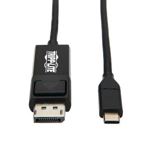 TRIPP LITE USB-C to DisplayPort Adapter Cable (M/M) - 3.1, Gen 1, Locking Connector, 4K @ 60 Hz, 4:4:4, Black - 1.8m