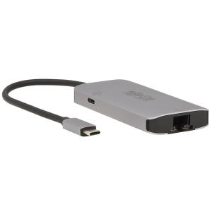 TRIPP LITE 3-Port USB-C Hub - USB 3.2 Gen 1, 3 USB-A Ports, GbE, Thunderbolt 3, 100W PD Charging, Aluminum Housing