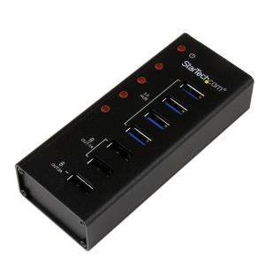 Ac Powered USB 3 Hub With 3 Dedicated Charge Ports 4 Port