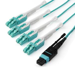 Mpo/ Mtp To Lc Breakout Cable - Plenum-rated - Om3, 40GB - Push/pull-tab - 1m