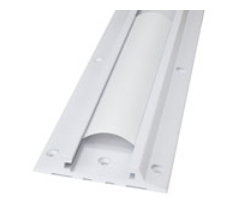 34in Wall Track With Cable Management Channel Covers (white)