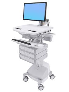Styleview Cart With LCD Arm SLA Powered 3 Drawers (1 Large Drawer X 3 Rows) Uk/ie