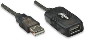 Hi-speed USB2.0 Active Extension Cable Daisy-chainable, A Male / A Female 10m