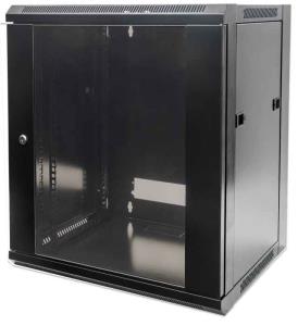 Wallmount Cabinet - 19in - 15U - 770 X 570 X 600mm - Flatpack - Black