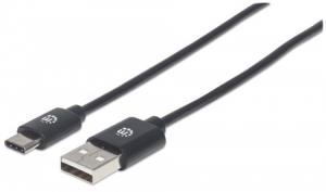 USB 2.0 Cable Type-A Male to Type-C Male 480Mbps 50cm Black