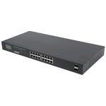 Gigabit Ethernet Poe+ Switch 16 Port With 2 Sfp Ports And LCD Screen