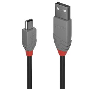 Cable - USB2.0 Type A To USB Mini-b - 3m - Anthra Line
