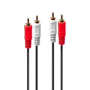 Audio Cable Premium - 2 X Phono/rca Male To 2 X Phono/rca Male - 10m - Black