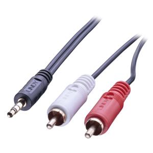 Audio Cable Premium - 2 X Phono/rca Male To 3.5mm Jack Male - 7.5m - Black