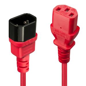 Extension Cable - Iec C14 To Iec C13 - 2m - Red