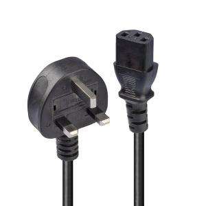 Extension Cable - Uk Mains 3 Pin Plug To Iec C13 - 0.7m