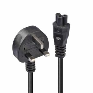 Extension Cable - Uk Mains 3 Pin Plug To Iec C5 - 1m