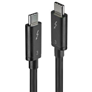 Cable Thunderbolt 3 - USB Type C Male To Male - Black - 50cm