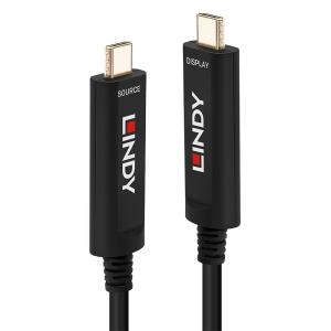 Cable Fibre Optic Hybrid - USB-c - Black - 15m