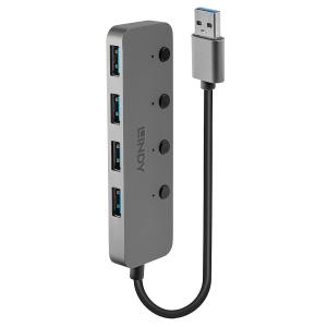 4 Port USB 3.0 Hub With On/off Switches